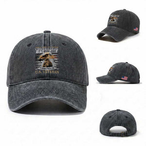 Christian Veteran Washed Cotton Baseball Cap Only God Can Decide If Terrorists Are Right Or Wrong Us Veteran TS11 Washed Cap Universal Fit Dark Gray Print Your Wear