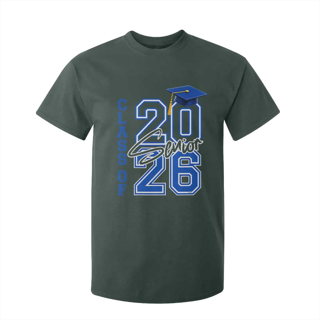 Class of 2026 Senior T Shirt For Kid School Graduation 26 TS11 Dark Forest Green Print Your Wear