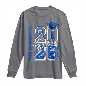 Class of 2026 Senior Long Sleeve Shirt School Graduation 26 TS11 Charcoal Print Your Wear