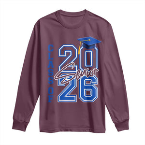 Class of 2026 Senior Long Sleeve Shirt School Graduation 26 TS11 Maroon Print Your Wear