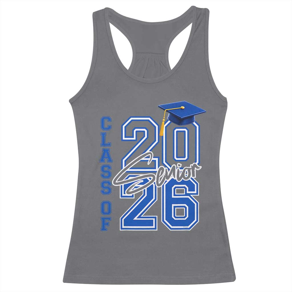 Class of 2026 Senior Racerback Tank Top School Graduation 26 TS11 Charcoal Print Your Wear