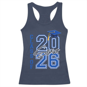 Class of 2026 Senior Racerback Tank Top School Graduation 26 TS11 Navy Print Your Wear