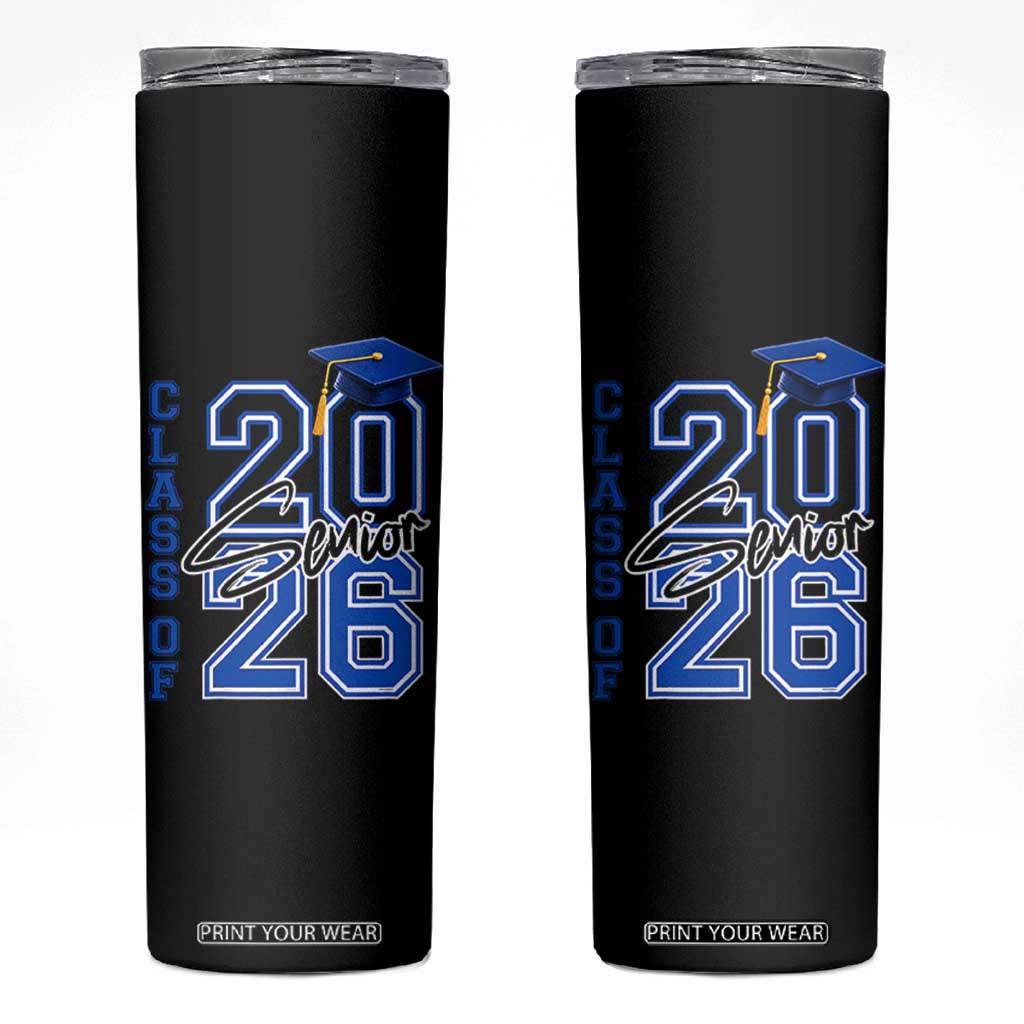 Class of 2026 Senior Skinny Tumbler School Graduation 26 TS11 Black Print Your Wear