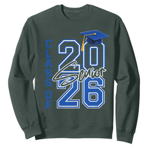 Class of 2026 Senior Sweatshirt School Graduation 26 TS11 Dark Forest Green Print Your Wear