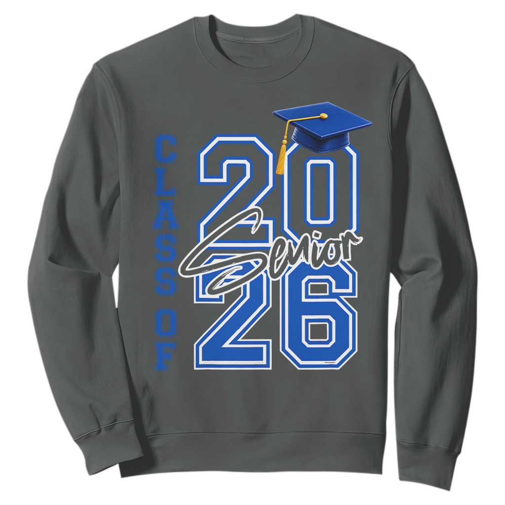 Class of 2026 Senior Sweatshirt School Graduation 26 TS11 Dark Heather Print Your Wear