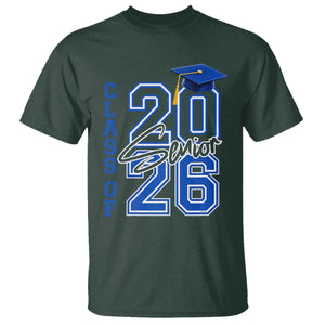Class of 2026 Senior T Shirt School Graduation 26 TS11 Dark Forest Green Print Your Wear