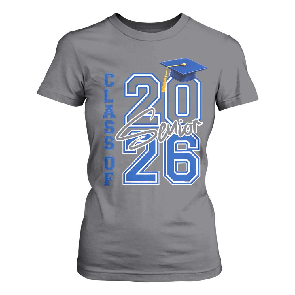 Class of 2026 Senior T Shirt For Women School Graduation 26 TS11 Charcoal Print Your Wear