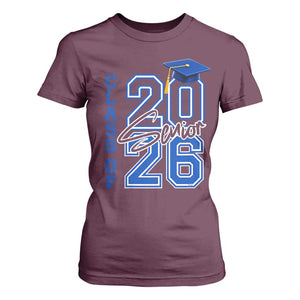 Class of 2026 Senior T Shirt For Women School Graduation 26 TS11 Maroon Print Your Wear