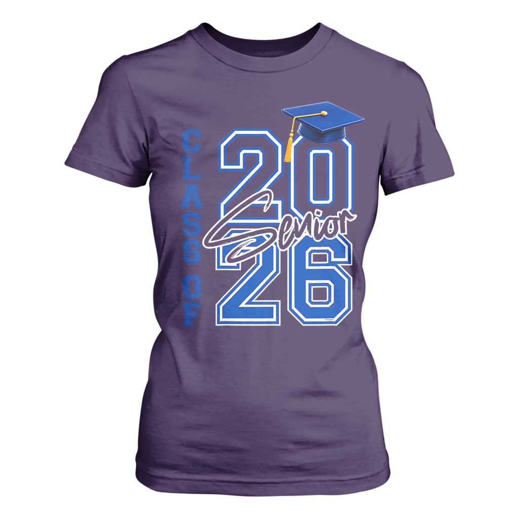 Class of 2026 Senior T Shirt For Women School Graduation 26 TS11 Purple Print Your Wear
