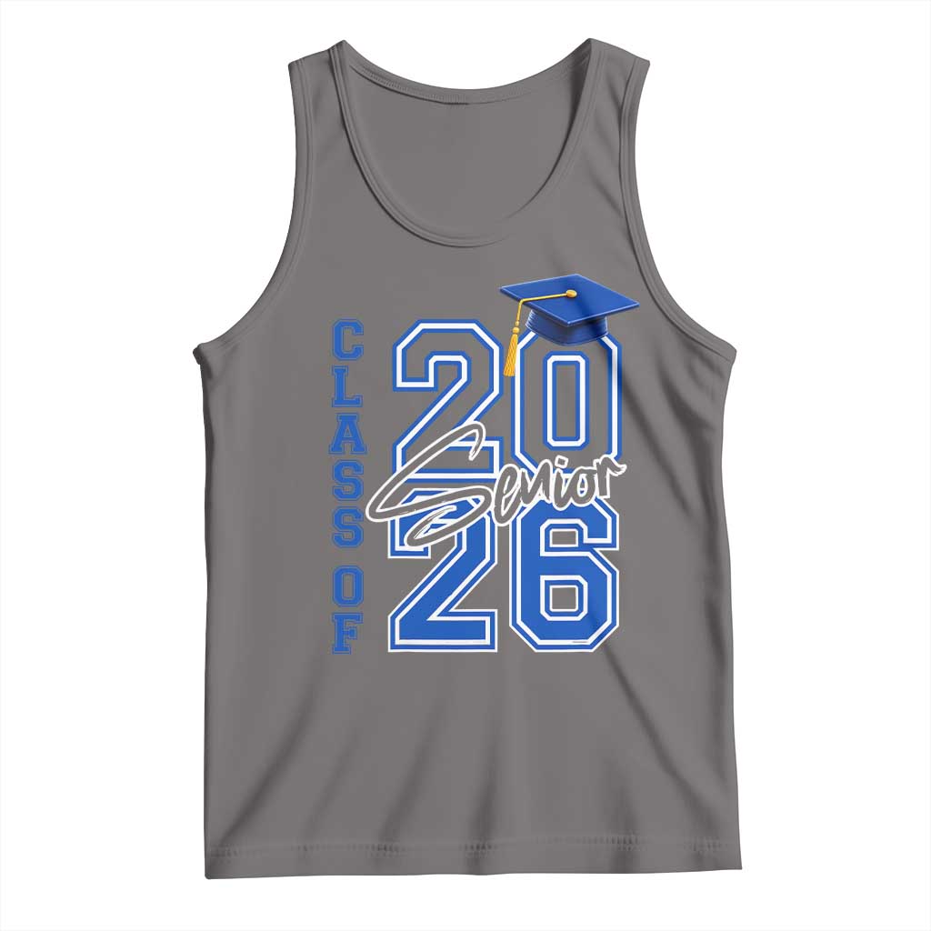 Class of 2026 Senior Tank Top School Graduation 26 TS11 Deep Heather Print Your Wear