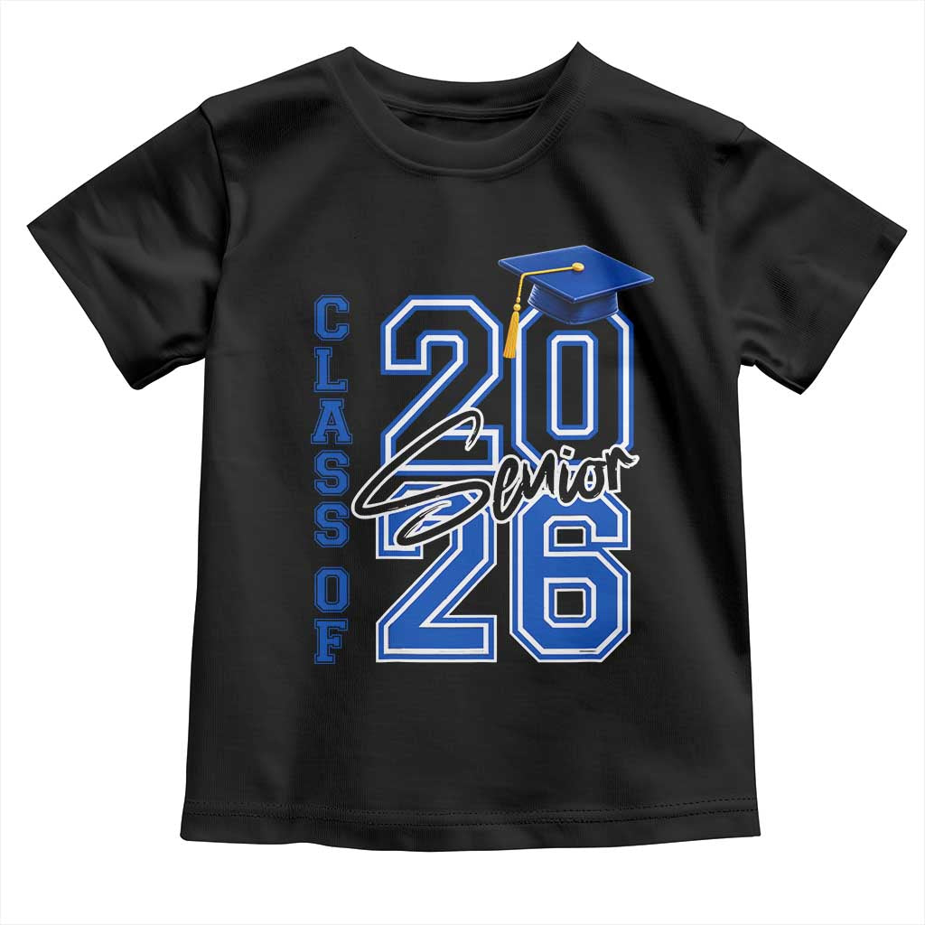 Class of 2026 Senior Toddler T Shirt School Graduation 26 TS11 Black Print Your Wear
