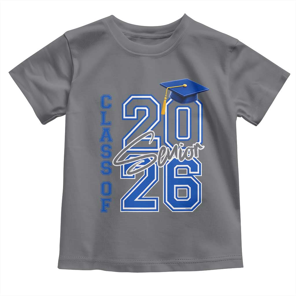 Class of 2026 Senior Toddler T Shirt School Graduation 26 TS11 Charcoal Print Your Wear