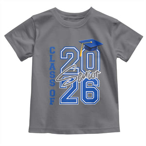Class of 2026 Senior Toddler T Shirt School Graduation 26 TS11 Charcoal Print Your Wear