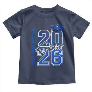 Class of 2026 Senior Toddler T Shirt School Graduation 26 TS11 Navy Print Your Wear