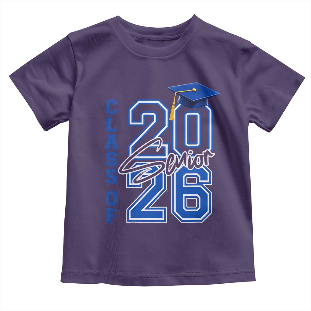 Class of 2026 Senior Toddler T Shirt School Graduation 26 TS11 Purple Print Your Wear
