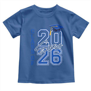 Class of 2026 Senior Toddler T Shirt School Graduation 26 TS11 Royal Blue Print Your Wear