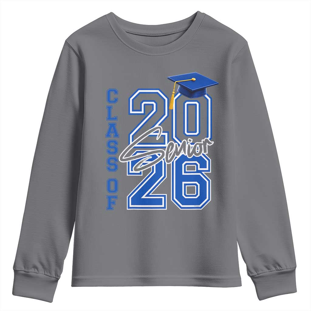 Class of 2026 Senior Youth Sweatshirt School Graduation 26 TS11 Charcoal Print Your Wear