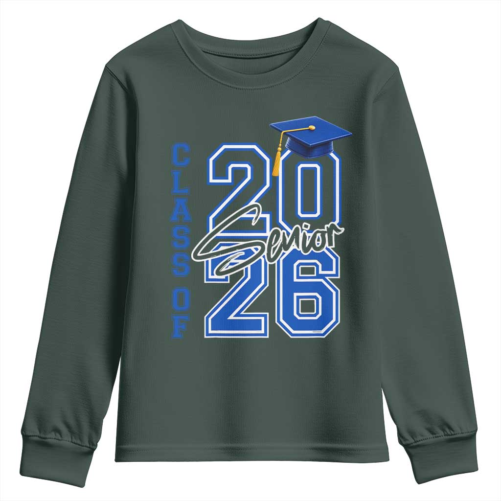 Class of 2026 Senior Youth Sweatshirt School Graduation 26 TS11 Dark Forest Green Print Your Wear