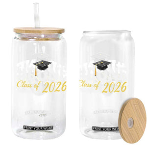 Done Class of 2026 Graduation Glass Can Mortarboard Graphic TS11 Print Your Wear