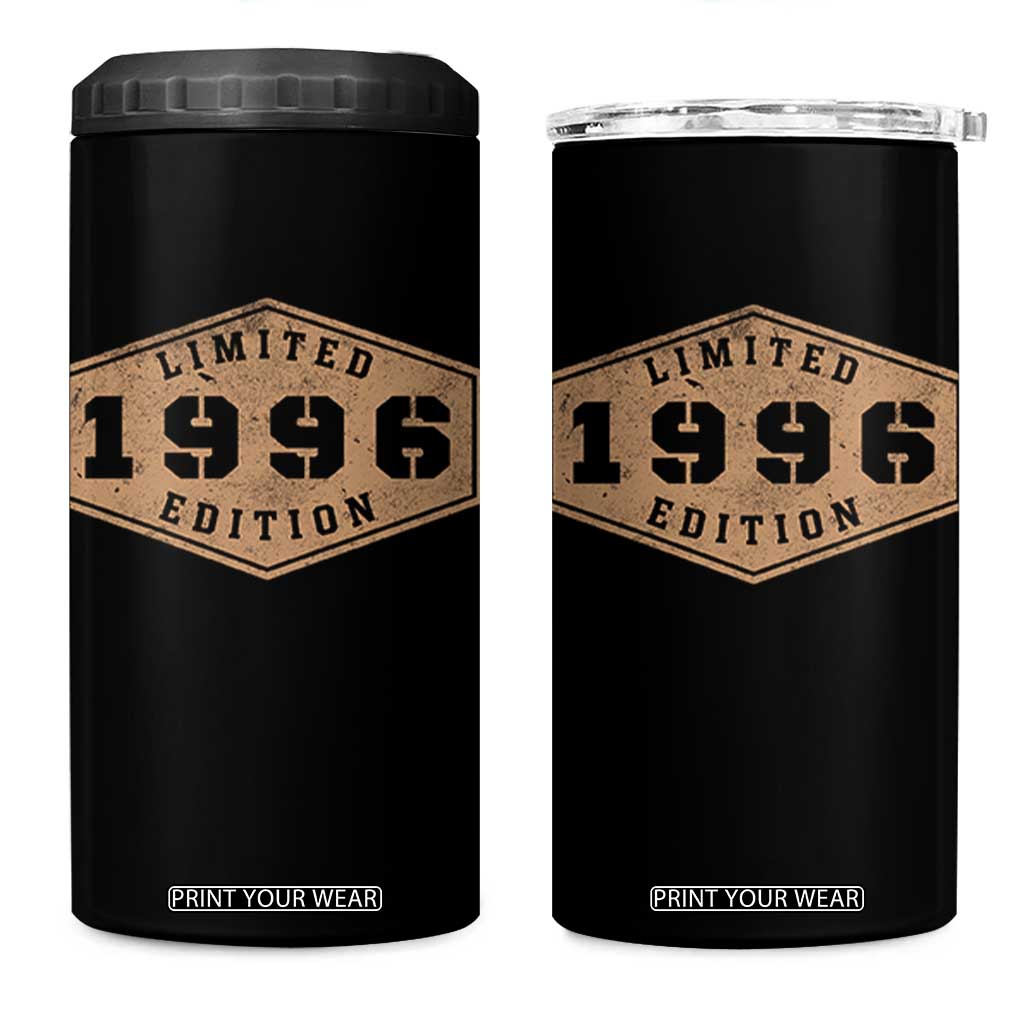 30th Birthday 4 in 1 Can Cooler Tumbler 1996 Limited Edition Gifts For Turning 30 TS11 One Size: 16 oz Black Print Your Wear