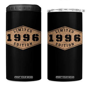 30th Birthday 4 in 1 Can Cooler Tumbler 1996 Limited Edition Gifts For Turning 30 TS11 One Size: 16 oz Black Print Your Wear