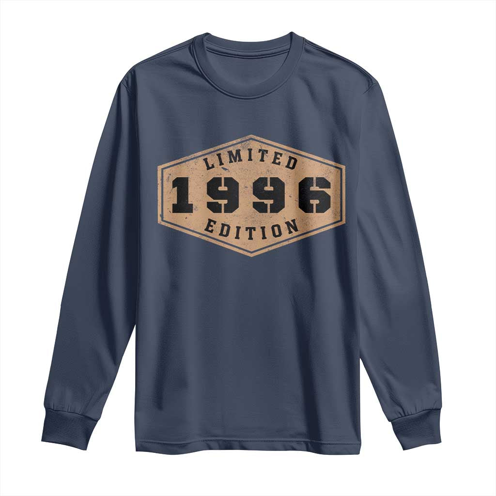 30th Birthday Long Sleeve Shirt 1996 Limited Edition Gifts For Turning 30 TS11 Navy Print Your Wear