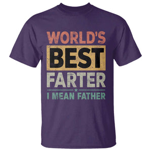 Worlds Best Farter I Mean Father T Shirt Funny Farted Dad Father's Day TS11 Purple Print Your Wear