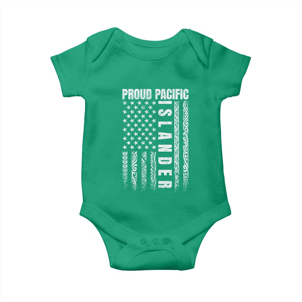 Proud Pacific Islander Baby Onesie AAPI Heritage Month Polynesian Tribal American Flag TS11 Irish Green Print Your Wear