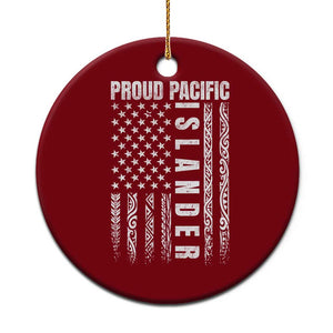 Proud Pacific Islander Ceramic Ornament AAPI Heritage Month Polynesian Tribal American Flag TS11 1pc Red Print Your Wear