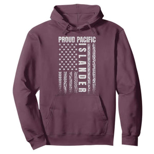 Proud Pacific Islander Hoodie AAPI Heritage Month Polynesian Tribal American Flag TS11 Maroon Print Your Wear
