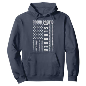 Proud Pacific Islander Hoodie AAPI Heritage Month Polynesian Tribal American Flag TS11 Navy Print Your Wear
