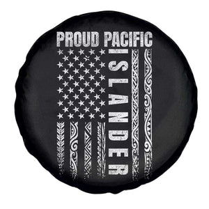 Proud Pacific Islander Spare Tire Cover AAPI Heritage Month Polynesian Tribal American Flag TS11 Print Your Wear