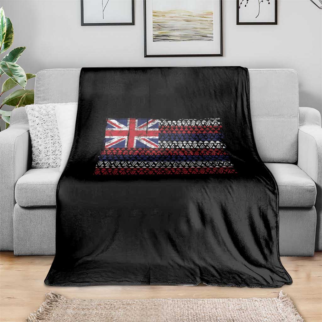 Hawaiian Tribal Flag State of Hawaii Throw Blanket TS11 Print Your Wear