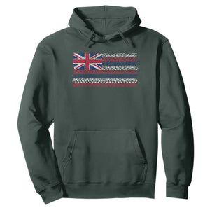Hawaiian Tribal Flag State of Hawaii Hoodie TS11 Dark Forest Green Print Your Wear