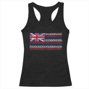 Hawaiian Tribal Flag State of Hawaii Racerback Tank Top TS11 Black Print Your Wear