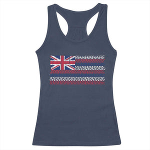 Hawaiian Tribal Flag State of Hawaii Racerback Tank Top TS11 Navy Print Your Wear