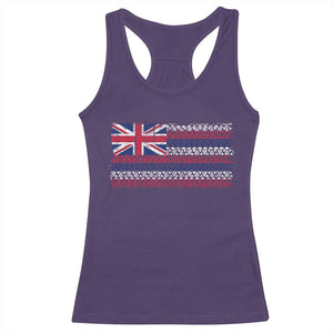 Hawaiian Tribal Flag State of Hawaii Racerback Tank Top TS11 Purple Print Your Wear