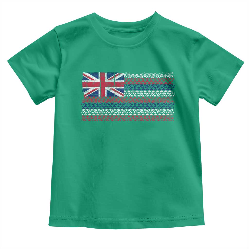 Hawaiian Tribal Flag State of Hawaii Toddler T Shirt TS11 Irish Green Print Your Wear
