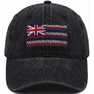 Hawaiian Tribal Flag State of Hawaii Washed Cotton Baseball Cap TS11 Print Your Wear