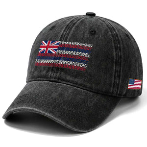 Hawaiian Tribal Flag State of Hawaii Washed Cotton Baseball Cap TS11 Print Your Wear