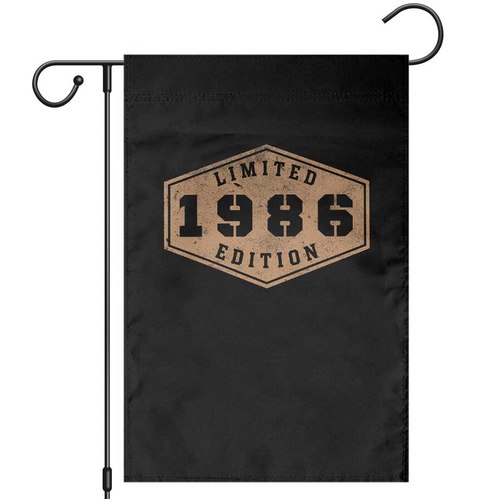 40th Birthday Garden Flag 1986 Limited Edition Gifts For Turning 40 TS11 Black Print Your Wear