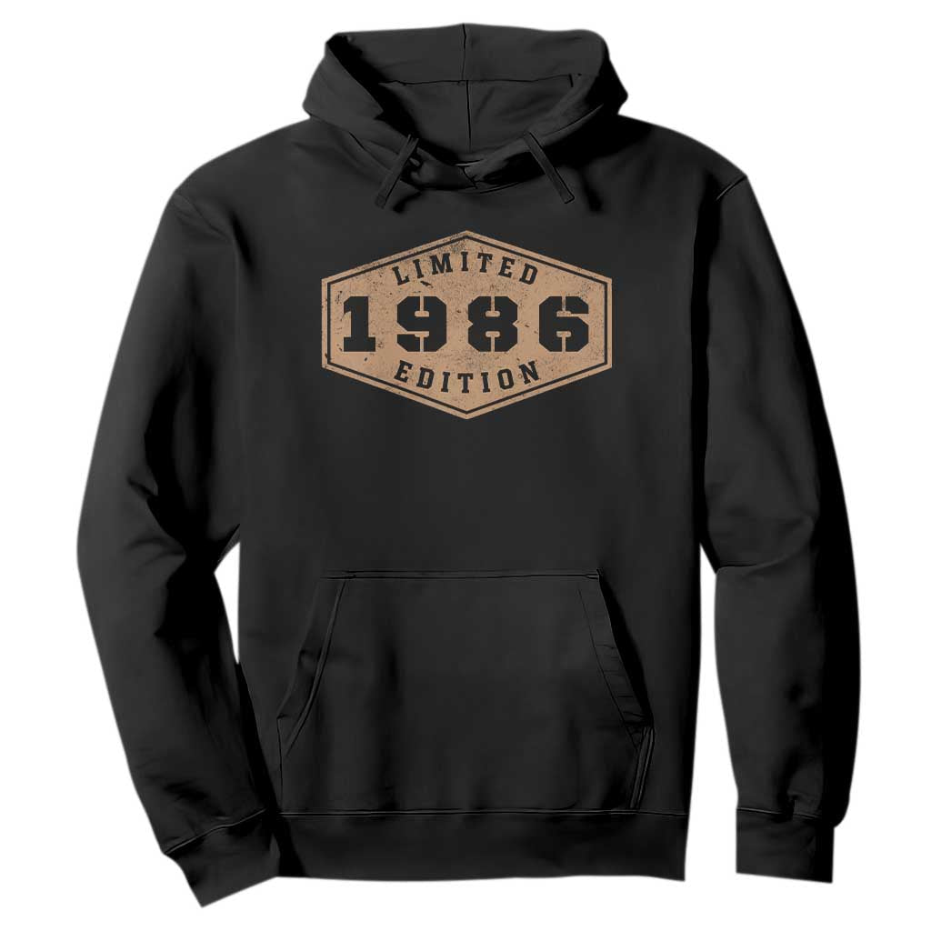 40th Birthday Hoodie 1986 Limited Edition Gifts For Turning 40 TS11 Black Print Your Wear