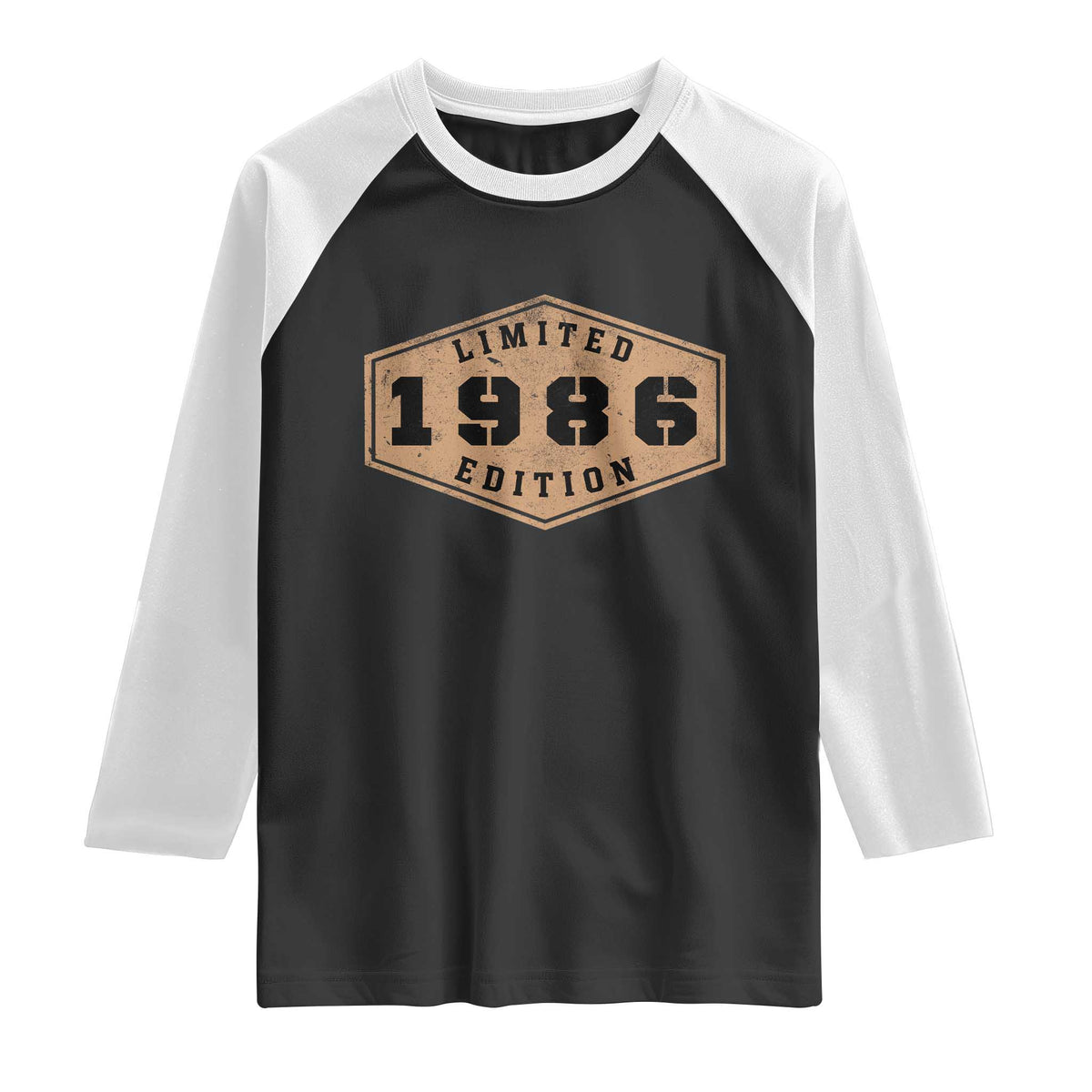 40th Birthday Raglan Shirt 1986 Limited Edition Gifts For Turning 40 TS11 Black White Print Your Wear
