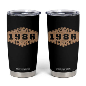 40th Birthday Tumbler Cup 1986 Limited Edition Gifts For Turning 40 TS11 Black Print Your Wear