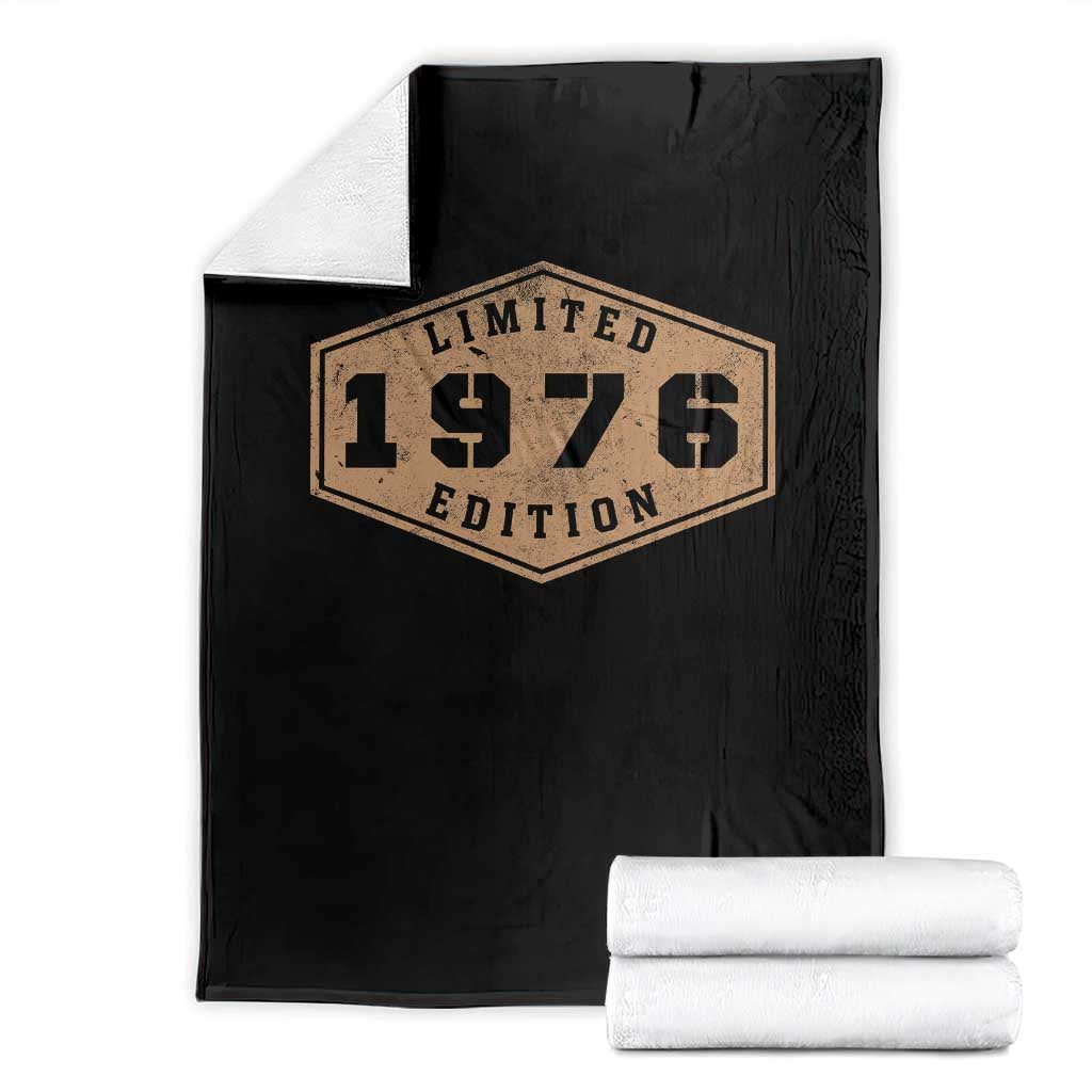 50th Birthday Throw Blanket 1976 Limited Edition Gifts For Turning 50 TS11 Black Print Your Wear