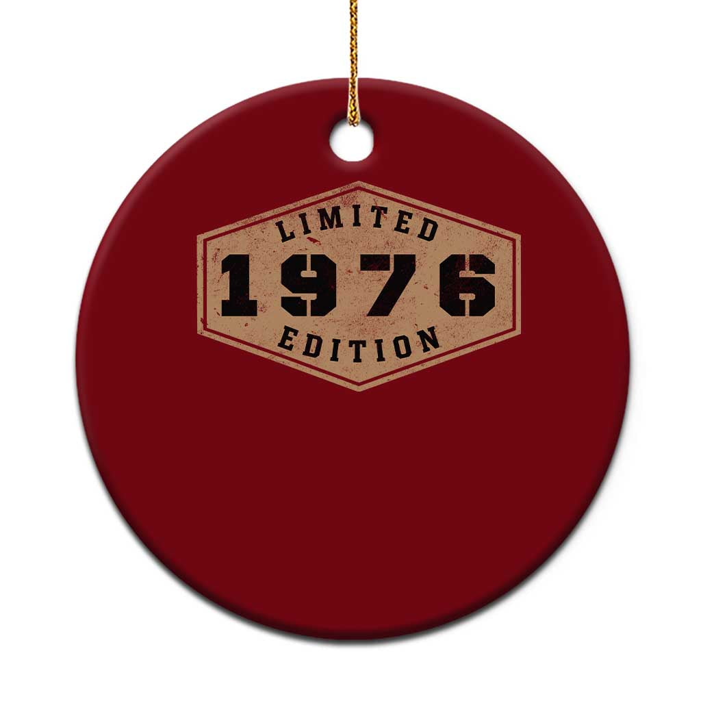 50th Birthday Ceramic Ornament 1976 Limited Edition Gifts For Turning 50 TS11 1pc Red Print Your Wear