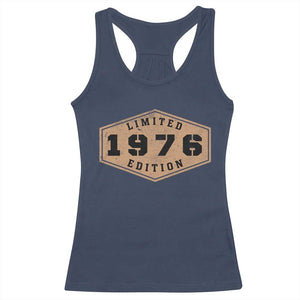 50th Birthday Racerback Tank Top 1976 Limited Edition Gifts For Turning 50 TS11 Navy Print Your Wear
