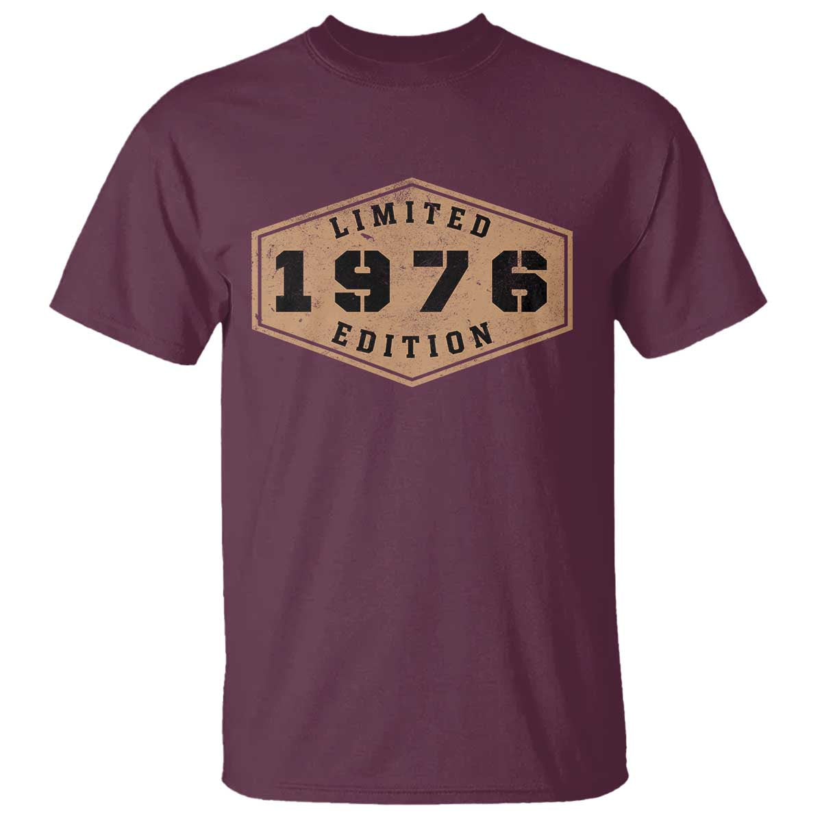 50th Birthday T Shirt 1976 Limited Edition Gifts For Turning 50 TS11 Maroon Print Your Wear