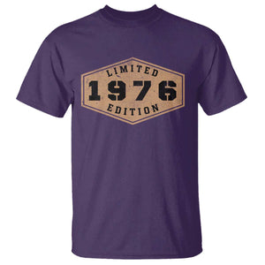 50th Birthday T Shirt 1976 Limited Edition Gifts For Turning 50 TS11 Purple Print Your Wear