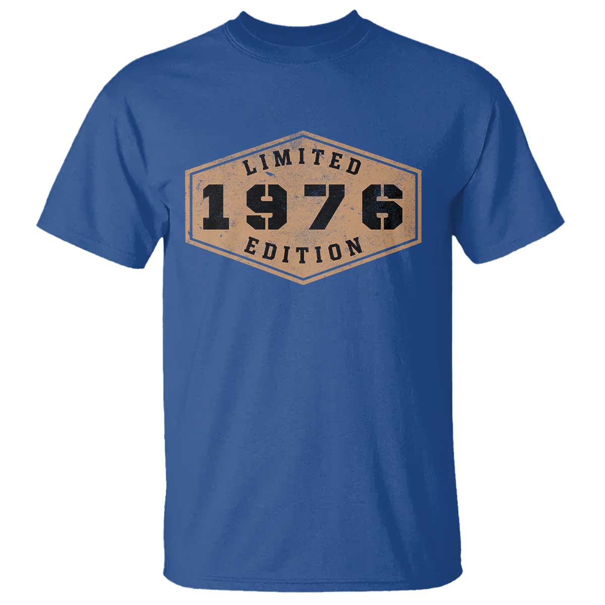 50th Birthday T Shirt 1976 Limited Edition Gifts For Turning 50 TS11 Royal Blue Print Your Wear